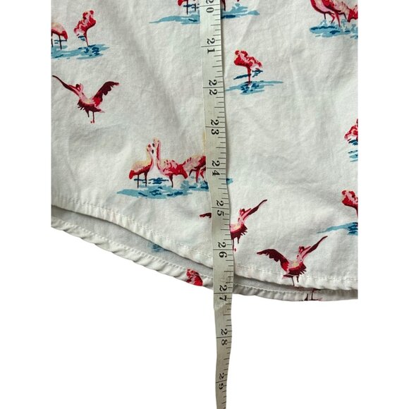 Denim & Flower Ricky Singh Slim Fit Mens Button Down Pink Flamingo Shirt Size Me - Picture 13 of 14